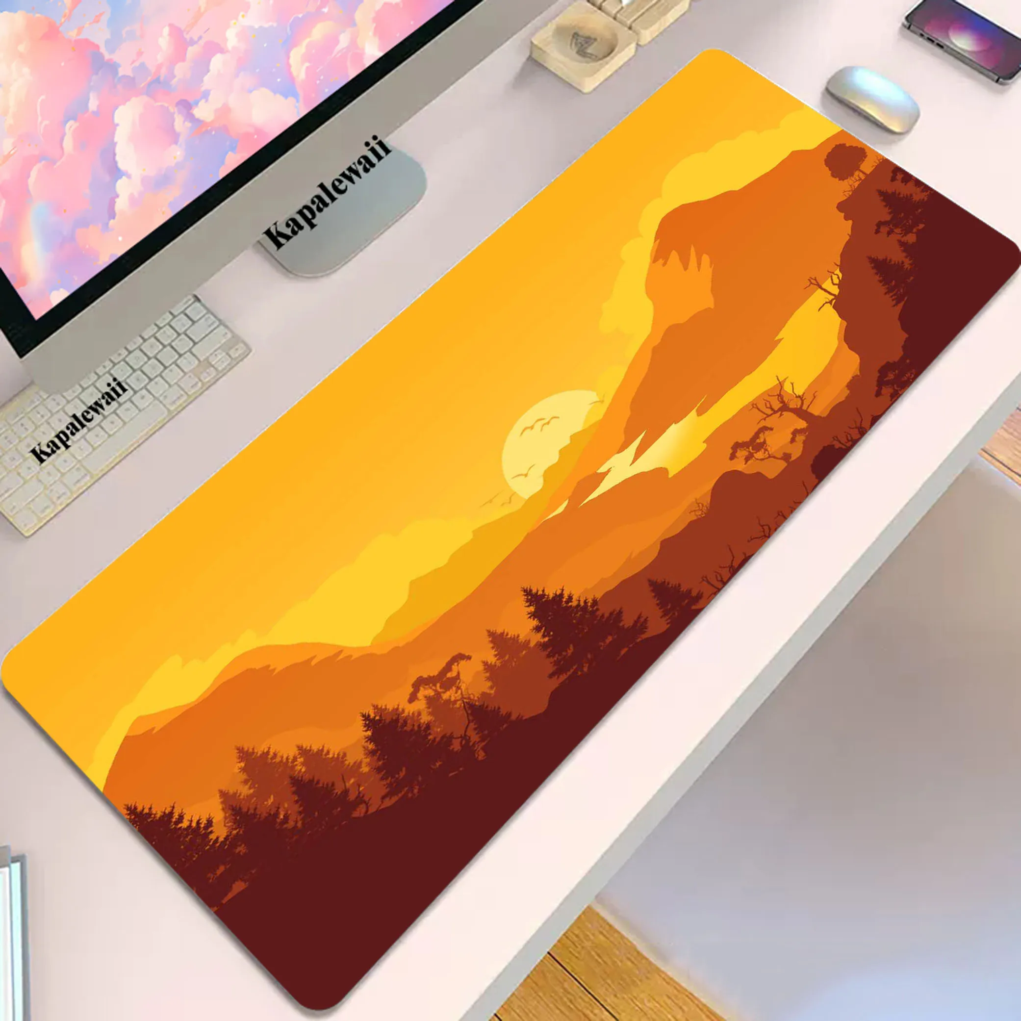 

Firewatch Kawaii Keyboard Gaming Accessories Mousepad Notebook Office Mice Keyboards Computer Peripherals Mouse Pad 900x400mm