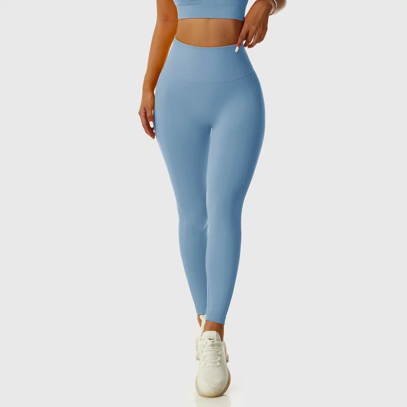 Seamless Peach Hip Yoga Pants Waist-Tight Sports Bottoming Trousers Nude Feel Fashion Hip Raise Fitness Pants2426