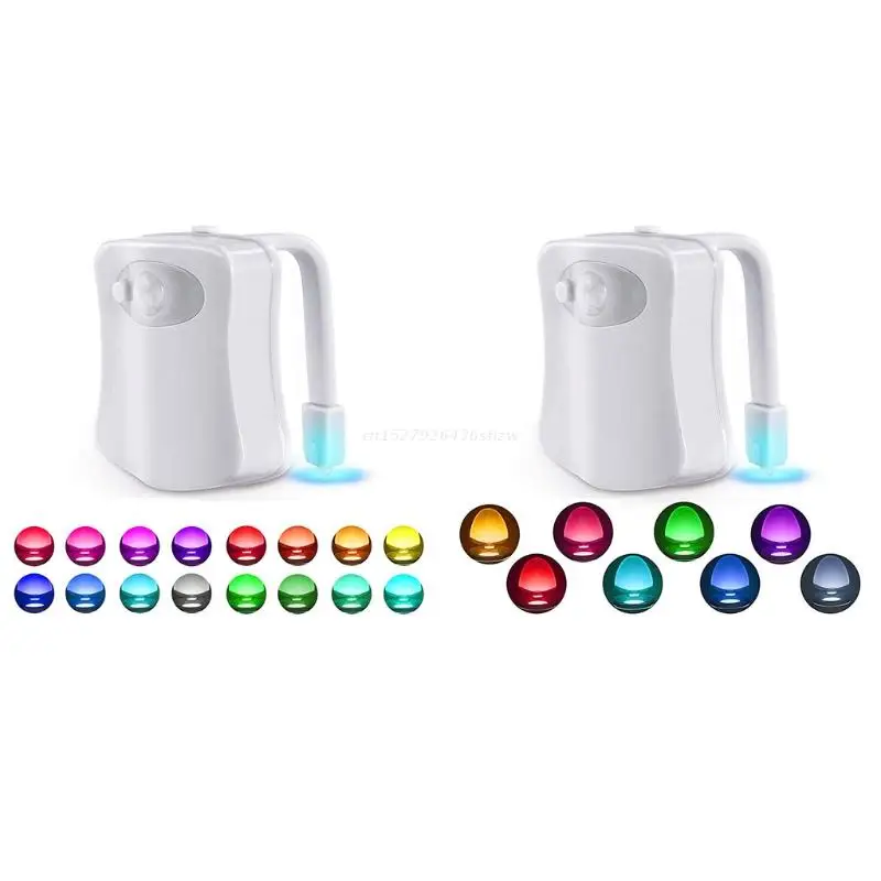 Dropship Colorful Toilet Bowl Lights Motion Sensor LED Toilet Nightlight  Bathroom Closestool Lights to Sell Online at a Lower Price