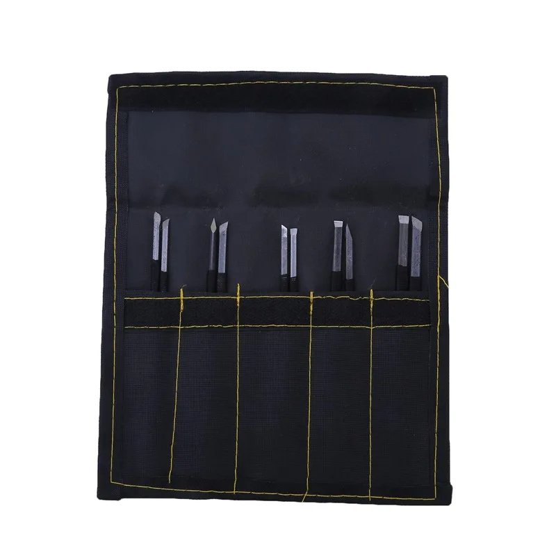 10Pcs High-carbon Steel Stone Carving Knife Seal Engraving Knife Sculpture Stone Chisel Wood Carving Tools Set