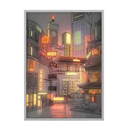 USB Bedside Lighting Decoration Painting LED Night Light Touch Dimming Table Lamp Wall Artwork Romantic Sunshine Painting Lamp