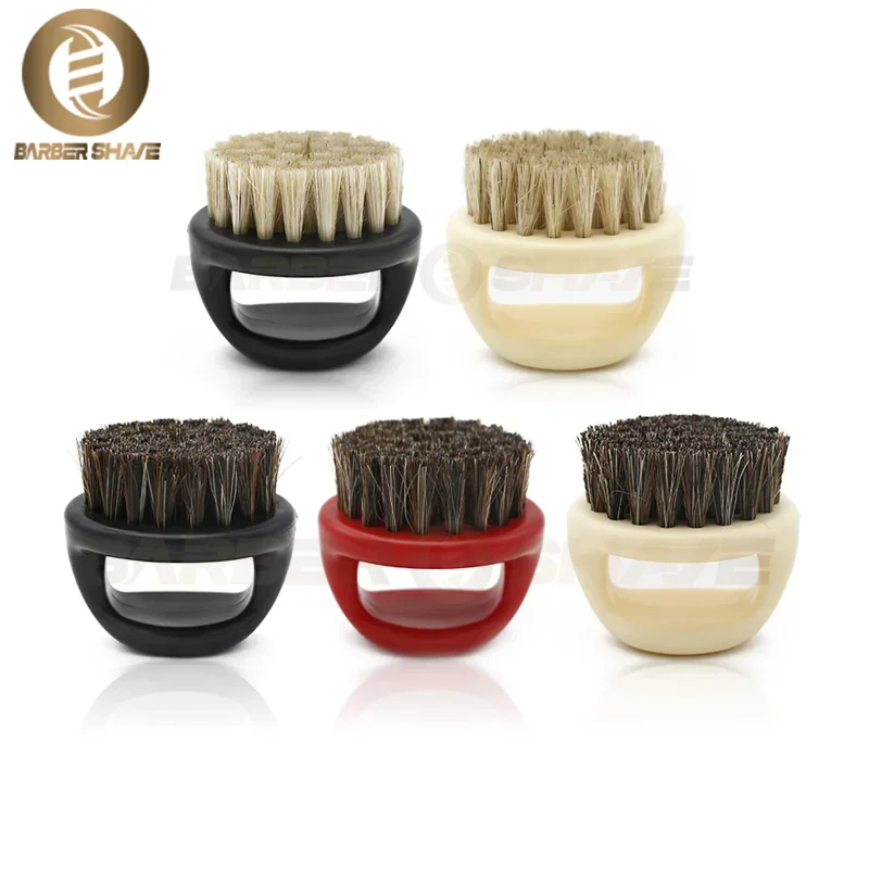 Professional Boar Bristle Ring Beard Brush Men Shaving Portable Barber Brushes