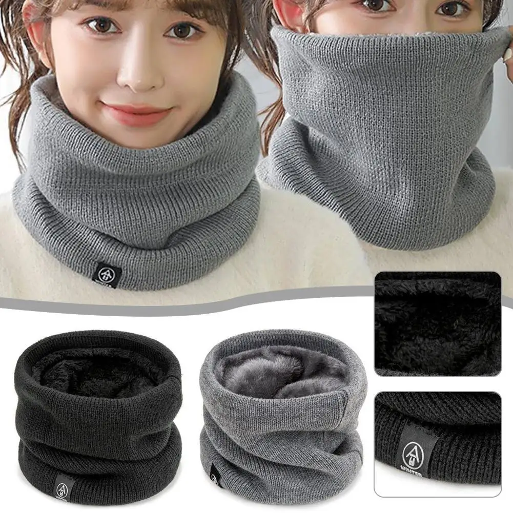 

Knitted Neck Warmer Sport Scarf Women Men Face Cover Winter Skating Running Warm Scarves Thick Cold-proof Collar