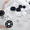 50set 7-21mm Black/White/Clear Plastic Round Snap Buttons Baby Doll Clothes Fasteners DIY Sewing Crafts Scrapbooking Accessories 2