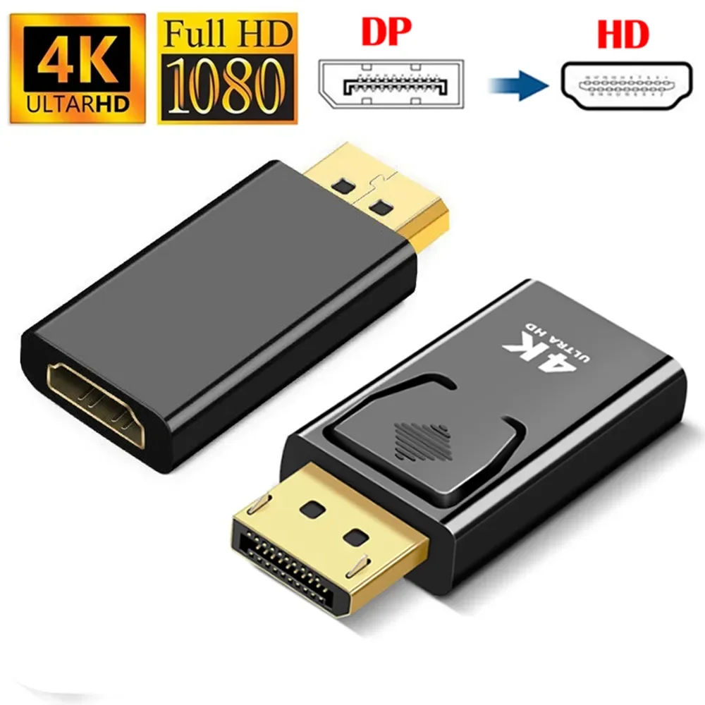 4K 1080P dp-HDMI 호환 어댑터 DP 남성-여성 HD TV PC TV 노..