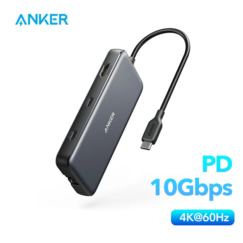 Anker 555 USB C Hub PowerExpand 8-in-1 Type c Hub with 100W