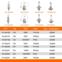 OSRAM 2pcs H1 H3 H4 H7 3200K 12V Original Line Yellow Lights Head Light Fog Lamp Car OEM Halogen Bulb Auto Lamp Made In China 2