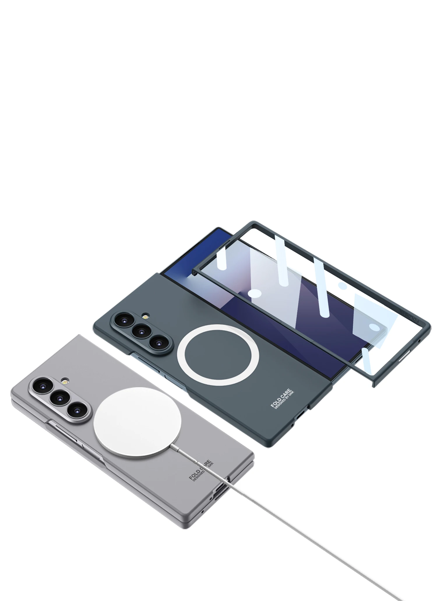 Ultra-thin Armor Plastic Case For Samsung Galaxy Z Fold 7 With Screen Protector