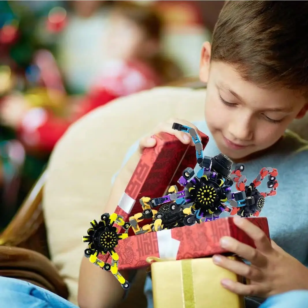 24-64 PCS Transformable Fidget Spinners Fingertip Gyros Stress Relief Sensory Toys for ADHD Autism Kids Gifts Classroom Prizes