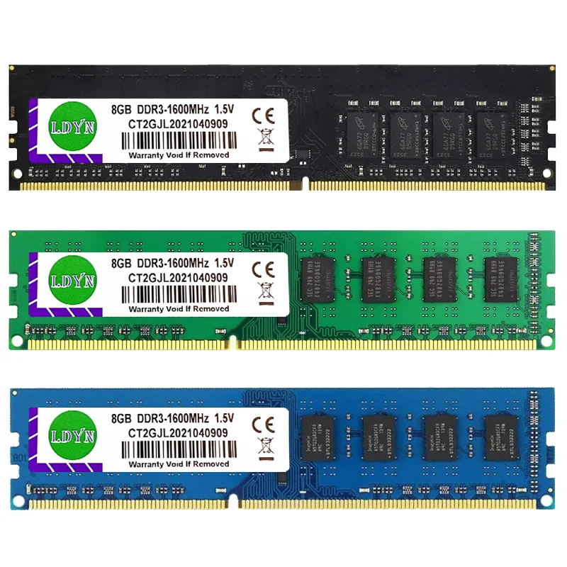 LDYN-Desktop Memory Ram DDR3 2GB 4GB 8GB 16GB 1066 MHz 1333 MHz 1600MHz 1866MHz PC3-8500, 10600, 12800, 240Pin, 1.5V, UDIMM