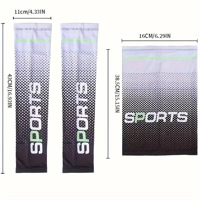 1 Pair Summer Ice Sleeves And Sunshade Face Mask sun protection arm sleeves ice arm sleeves ice sleeve mask Outdoor Driving Arm Sleeves Hand Fishing Cycling Arm
