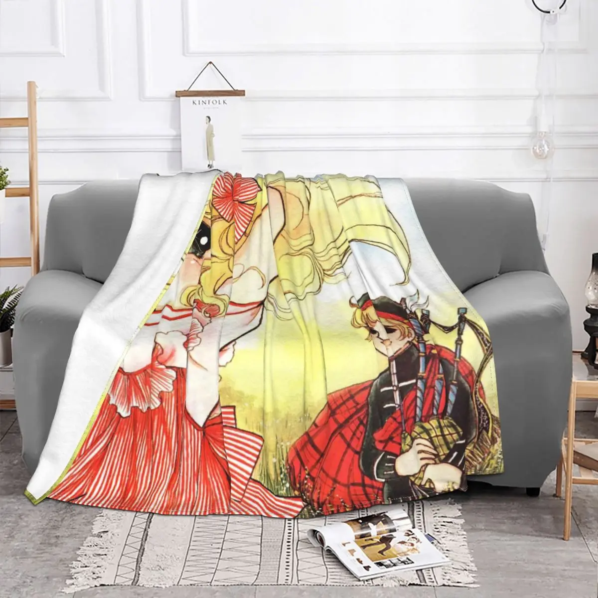 

Candy Candy Anime Blanket Flannel Textile Decor Anni 80 Cult Color Art Warm Throw Blanket for Bedding Office Plush Thin Quilt