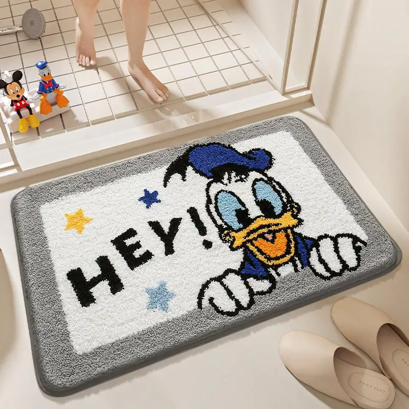 Disney Mickey Mouse Cushion Pillow Kawaii Cartoon Anime Faux Cashmere Carpet Bathroom Non-slip Mat Cute Plush Mat Gift for Kid 6