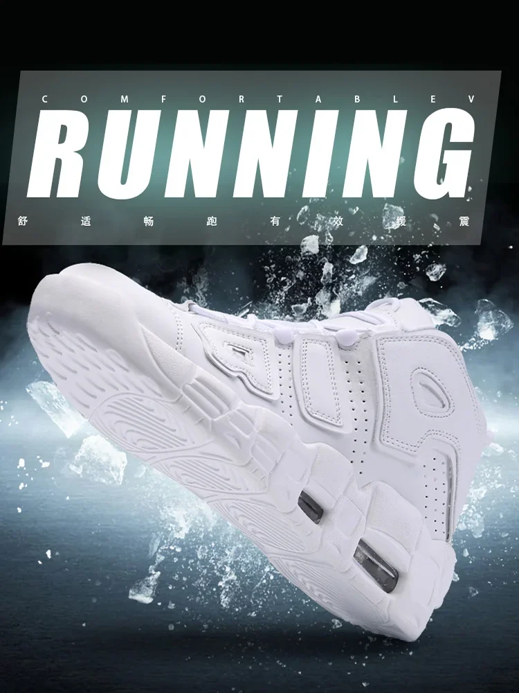Description Picture 4 of item2024 Men High Top Air Cushion Running Shoes Tennis Feminnino Lace-Up Male Student Light Breathable Sneakers Plus Size 36-45
