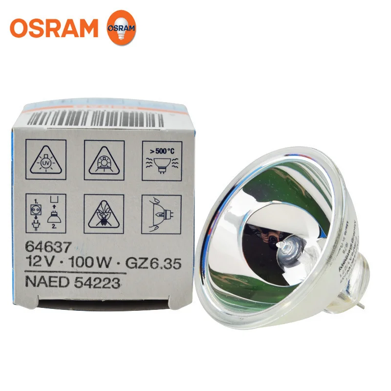 For Osram 64637 12V100W slide projector biochemical instrument endoscope microscope instrument bulb 700 line ccd mechanical microscope industrial visual ear picking medical endoscope camera optional medical industrial lens