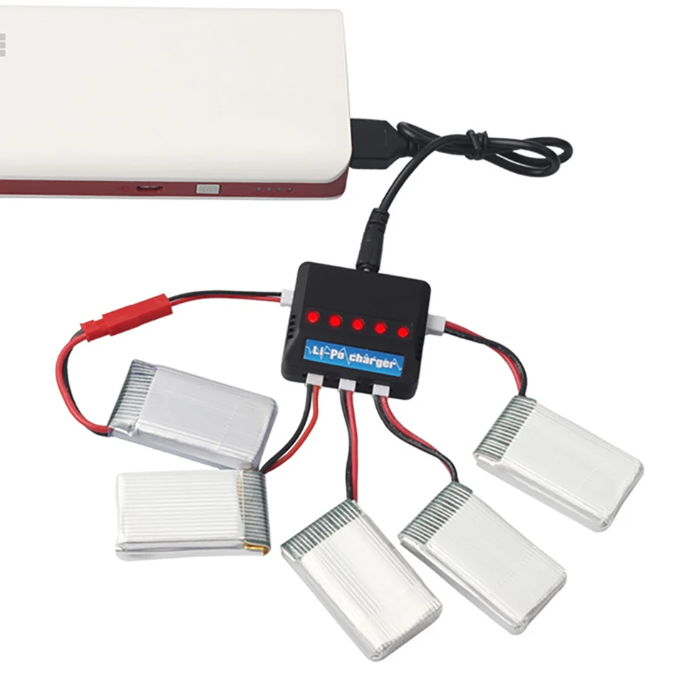 5pcs 3.7V 550mAh Batterie Pour Hubsan X4 H107 H107L H107D MJXRC F47 DFD F180 RC Drone, Remplacement RC Drone UAV Batterie Accessoires, Plug And Play