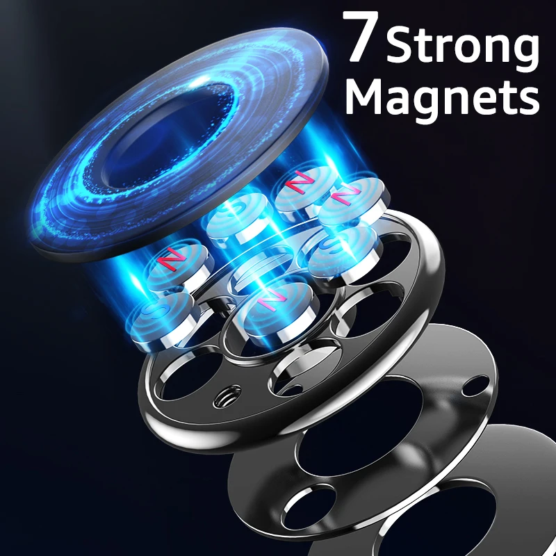 Universal Magnetic Car Phone Holder Stand For iPhone Samsung Magnet Mount Round Car Holder Bracket Dashboard Mobile Phone Stand