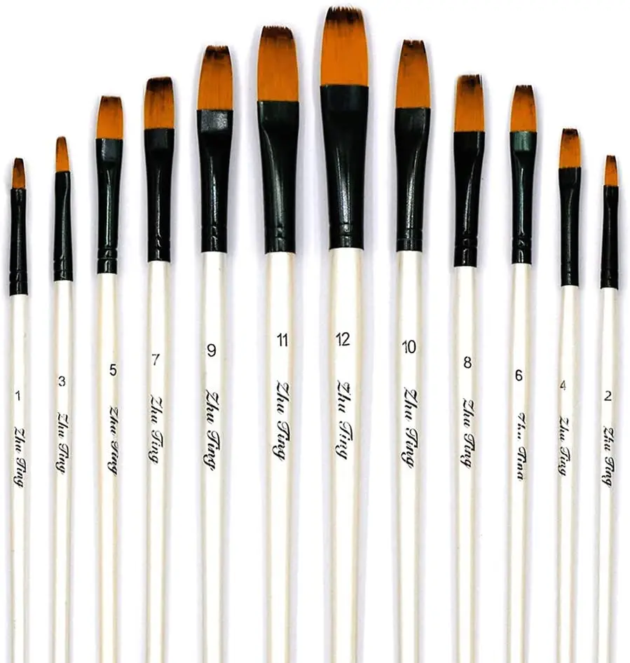 Professional Artist Paint Brush Set of 12, Painting Brushes Kit for Kids, Adults, Professionals Art Supplies- Great for Acrylic professional 24pcs set paint acrylic paint tube set nail art painting drawing tool for artist kids diy design free for brush