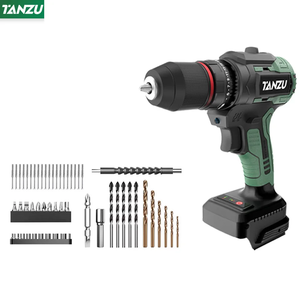 

Brushless Motor Drill Hammer 80NM Impact Cordless Electric Driller Screwdriver Fit For Makita 18V Battery (No Battery) Tanzu