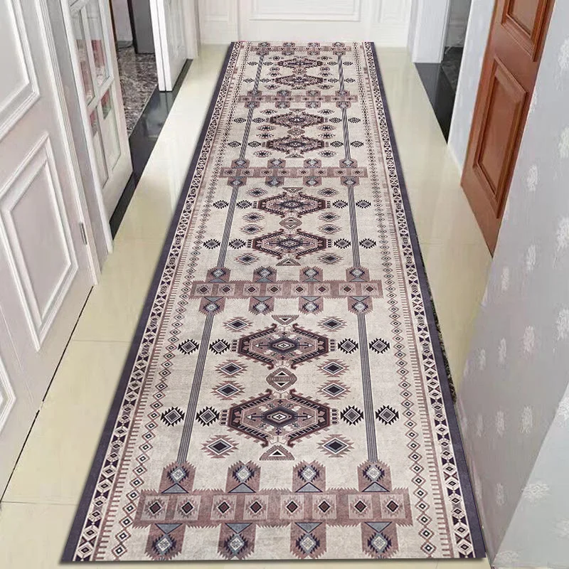 Bohemia Crystal Velvet Marrocos Rug, Tapete de oração marroquino, Tapetes marrons para corredor e corredor, Sala de estar e quarto, Tapete de