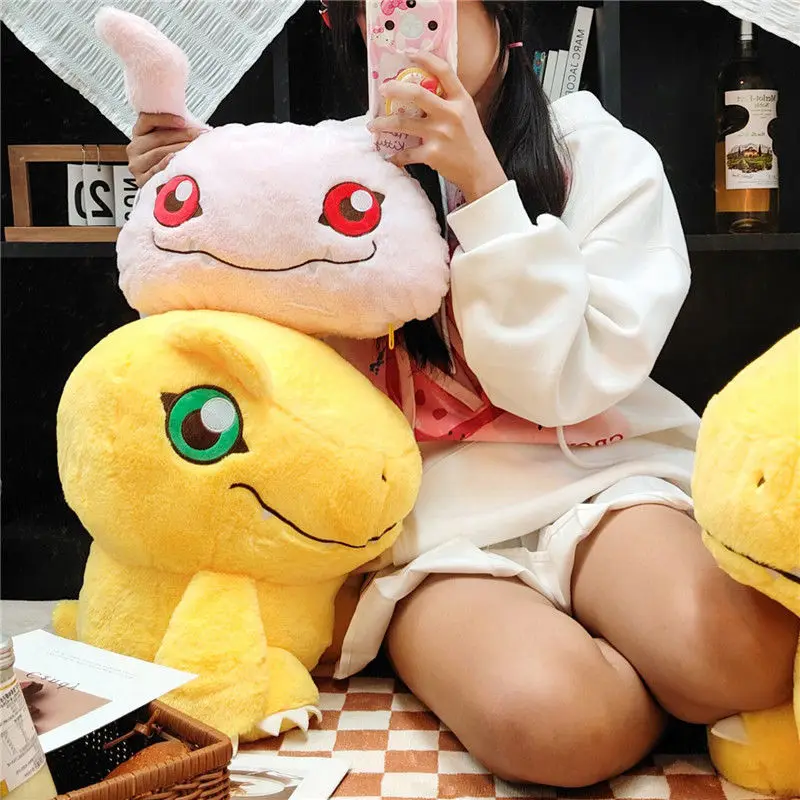 

Anime Digimon Adventure Plush Doll Agumon Nyaromon Animereversible Anime Character Plush Pillow Stuffed Toy Kawaii Soft Gift