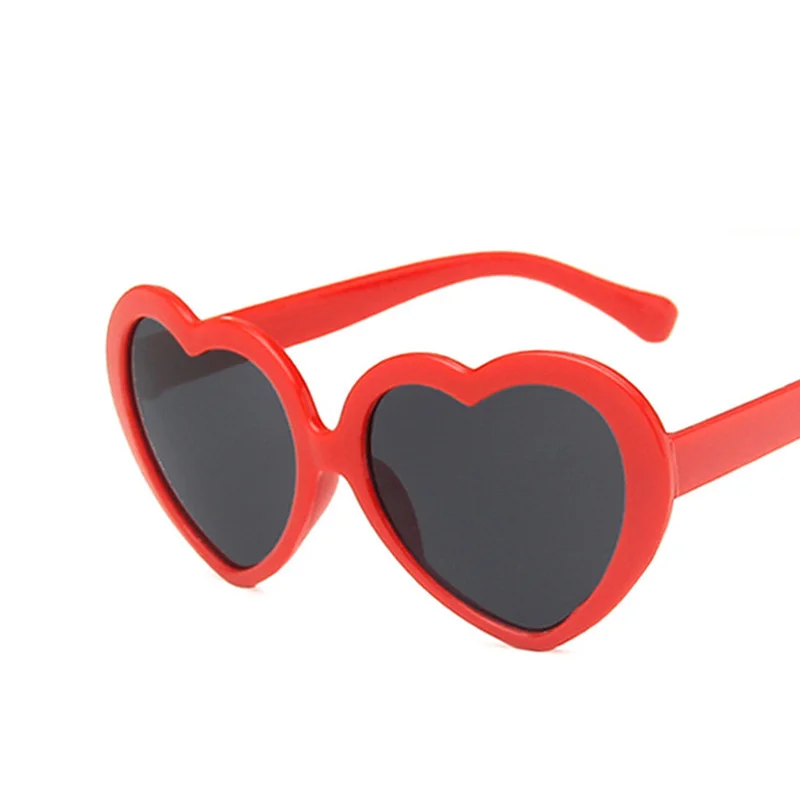 Fashion Heart Shaped Sunglasses for Children Black Red Small Frame Sun Glasses Vintage Boys Girls Kids Child Oculos De Sol