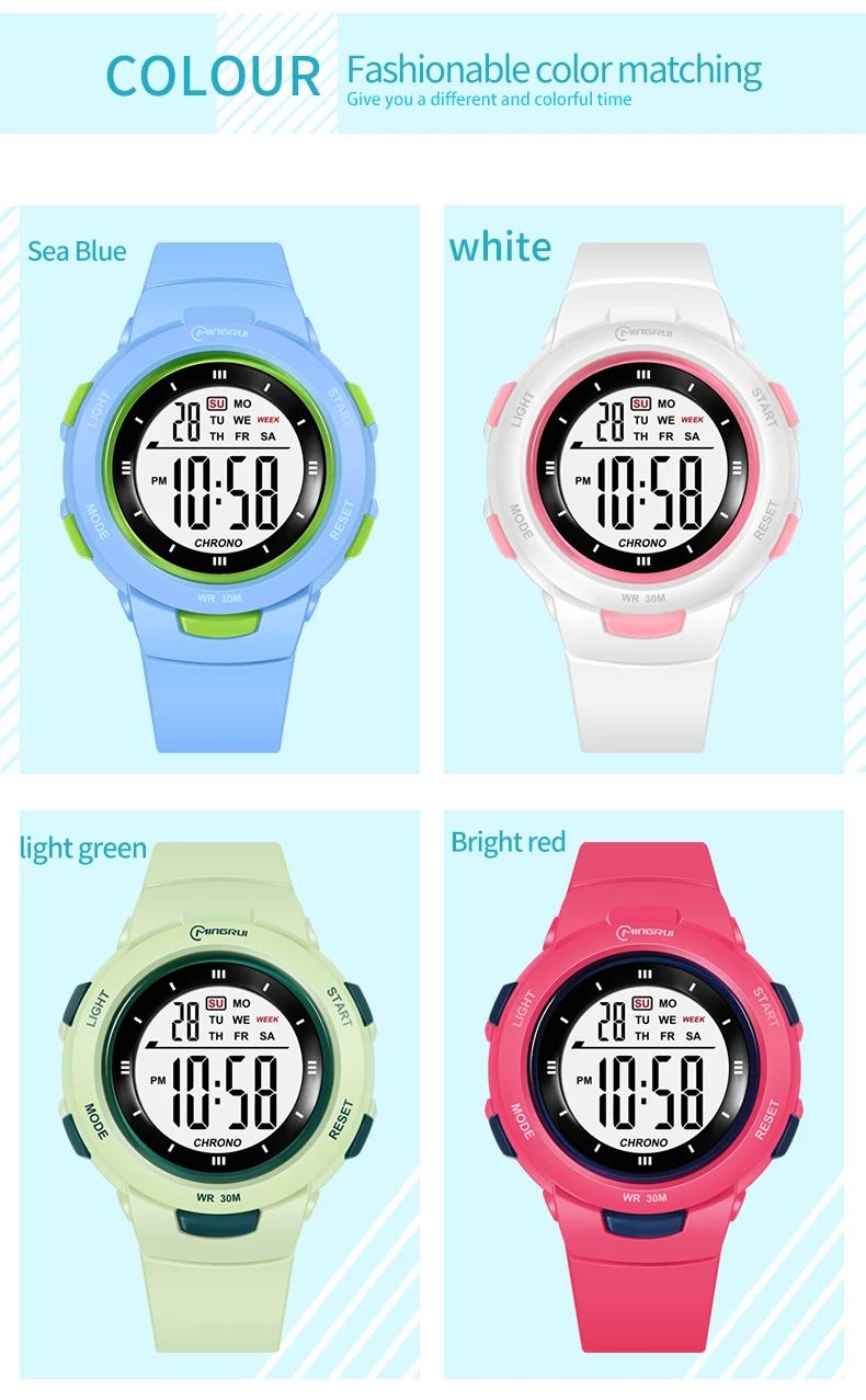 Kids Sport Watches 50M Waterproof Purple Silicone Electronic Wristwatch Digital Children Watch For Boys Girls Gift S62d53a1d2b0f40f99ac8421feef0d523R
