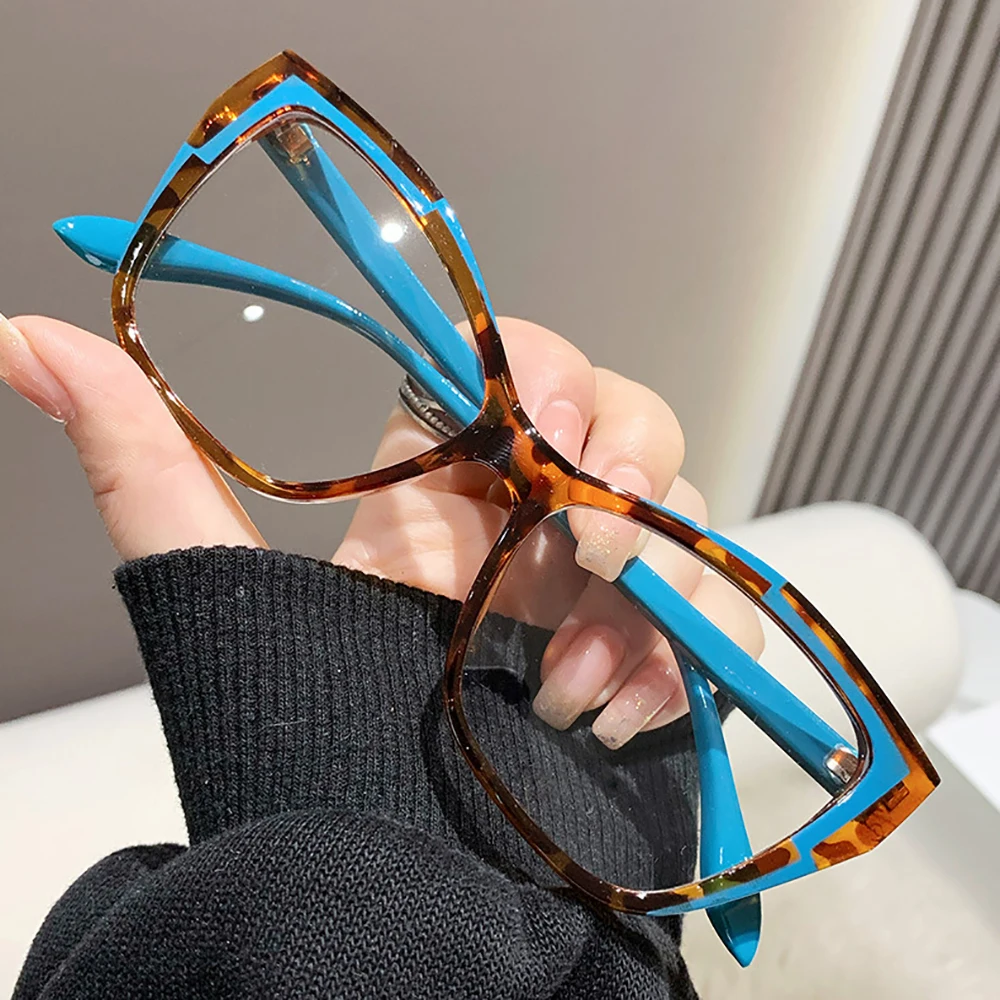Blue Light Glasses Fashion 2024 Computer Spectacles  Eye Glasses Ultralight Women's Glasses For For Women Daily Wear Blue