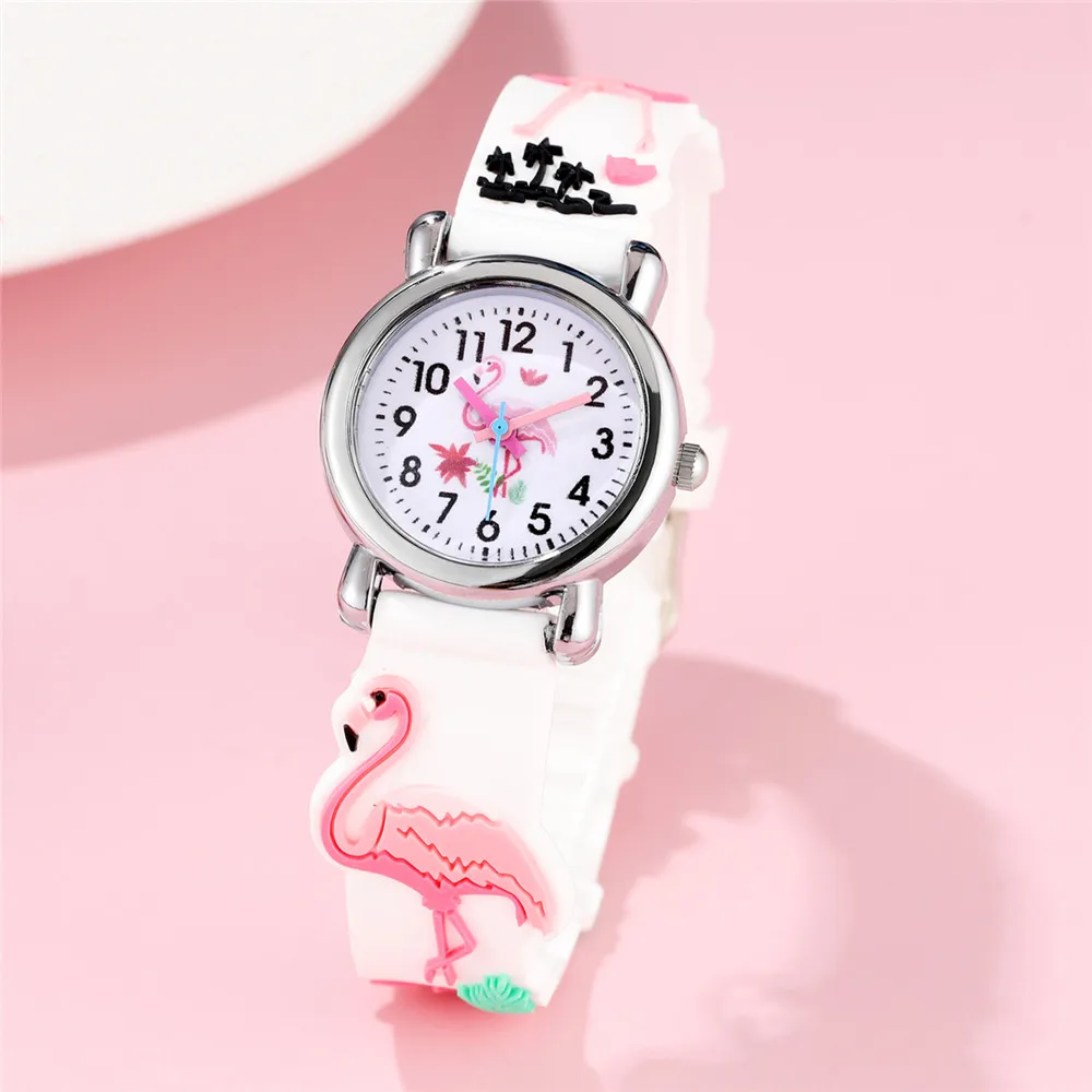 Cute flamingo pattern Children's cartoon watch 3