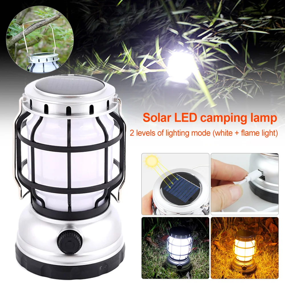 Portable Led Camping Lantern - Ultra Bright Usb Rechargeable Solar