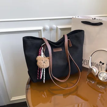 Borsa a Spalla da Donna Casual di Grande Capacità, Borsa a Mano Retrò alla Moda per Pendolari, Borsa a Secchiello in PU con Apertura a Cerniera, Tendenza Street