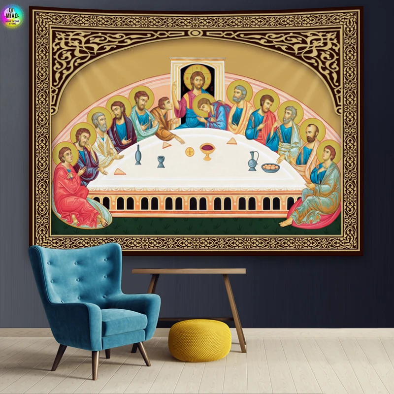 Jesus Tapisserie Letzte Abendmahl Wand Hängen Weihnachten Home Dekoration Christus Room Decor Große Stoff Für Schlafzimmer Wandteppiche – Detail 7