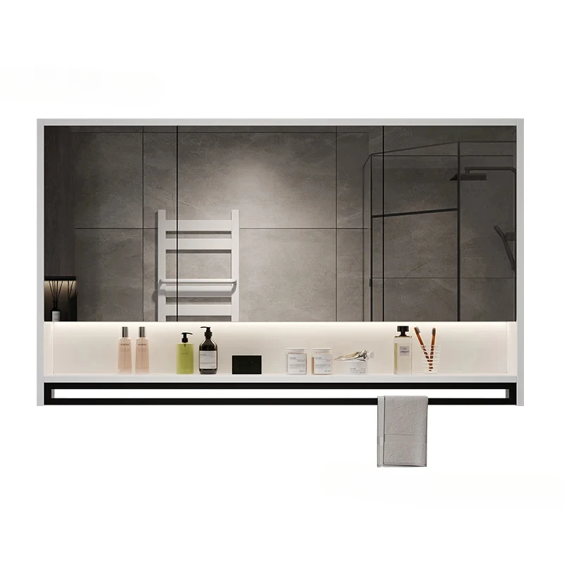 Smart Bathroom Mirror Cabinet Home Furniture Solid Wood Bathroom Cabinets Wall-mounted Mirror Cabinets Toilet Storage p