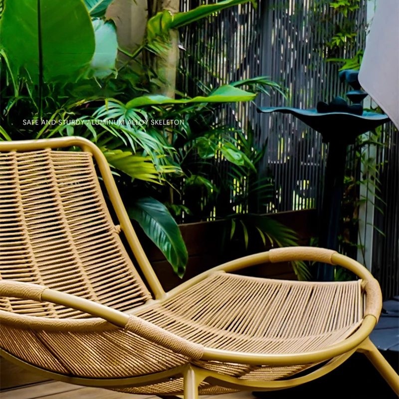 Outdoor Rattan Garden Portable Folding Stool Beach Chairs Sets Swings Chair Casting Terrace Armchairs Wooden Offers Furniture