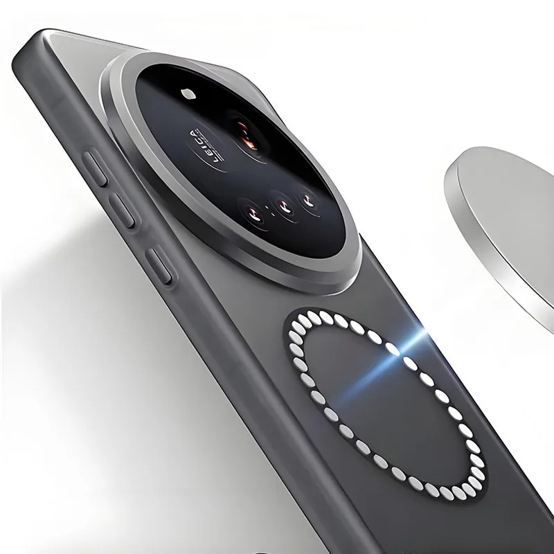 ELVEV Shockproof Matte Translucent Phone Case - Magnetic Hard PC + TPU Cover
