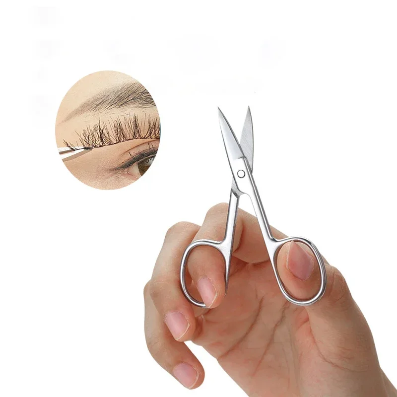 New Professional Stainles Nails Eyebrow Nose Eyelash Cuticle Trimmer Epilator Scissor Manicure Tool Curved Pedicure Scissors Hot 3