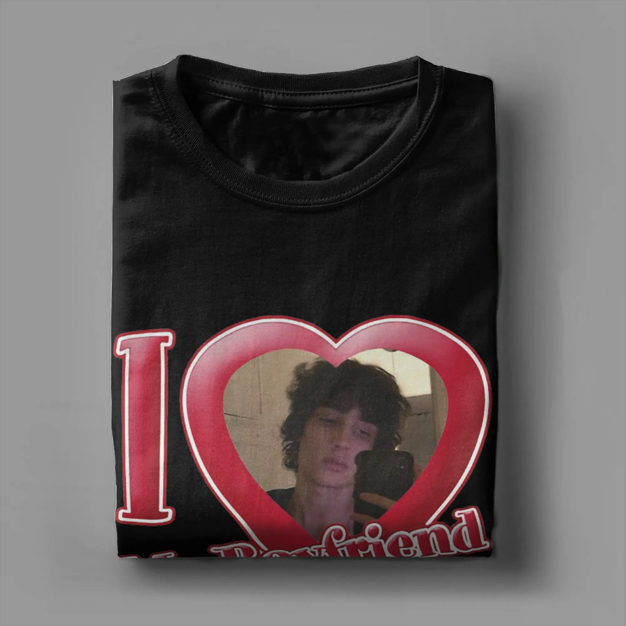 I Love Myboyfriend Sombr T-Shirt für Herren, Baumwolle, lustige T-Shirts, Rundhals-T-Shirts, kurzärmelige Kleidung, Geburtstagsgeschenk