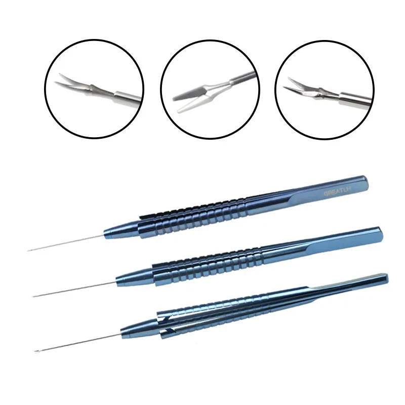 

Ophthalmic Capsulorhexis Forceps Titanium Micro Tweezer Intraocular Scissors Ophthalmic Instrument Straight Angle Curved Head