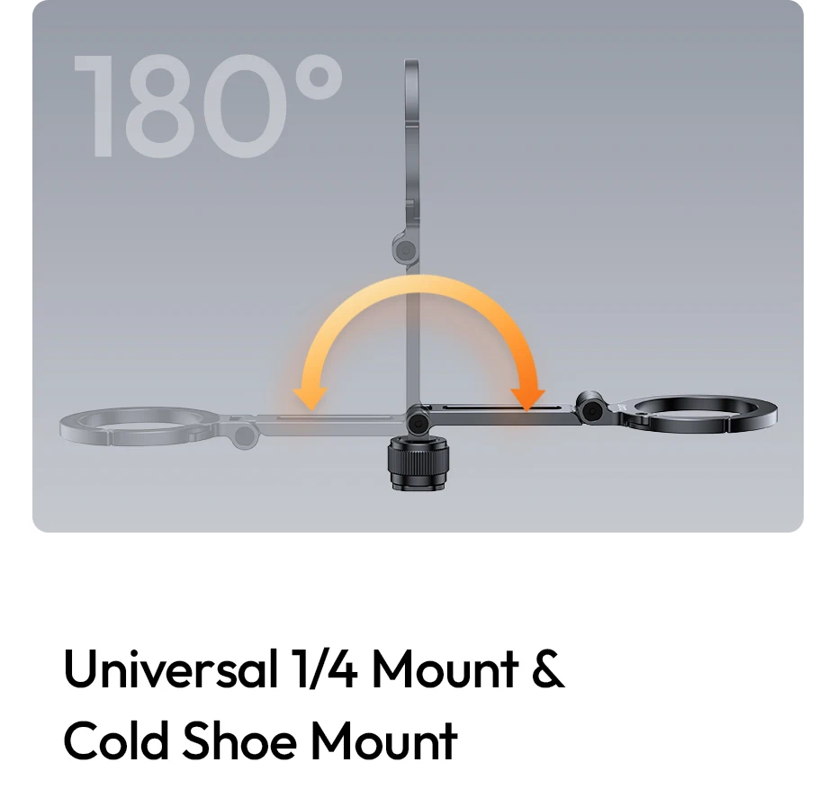 Cold Shoe Phone Mount Double-Side Magnetic Phone Mount for Camera Tripod for iPh