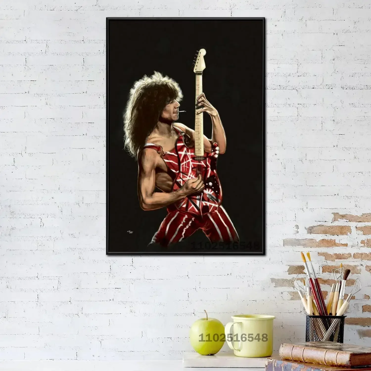 EDDIE VAN HALEN　置物　額　ピック　アート　インテリア　オブジェ EDDIE VAN HALEN 置物 額 ピック アート インテリア オブジェ Singer