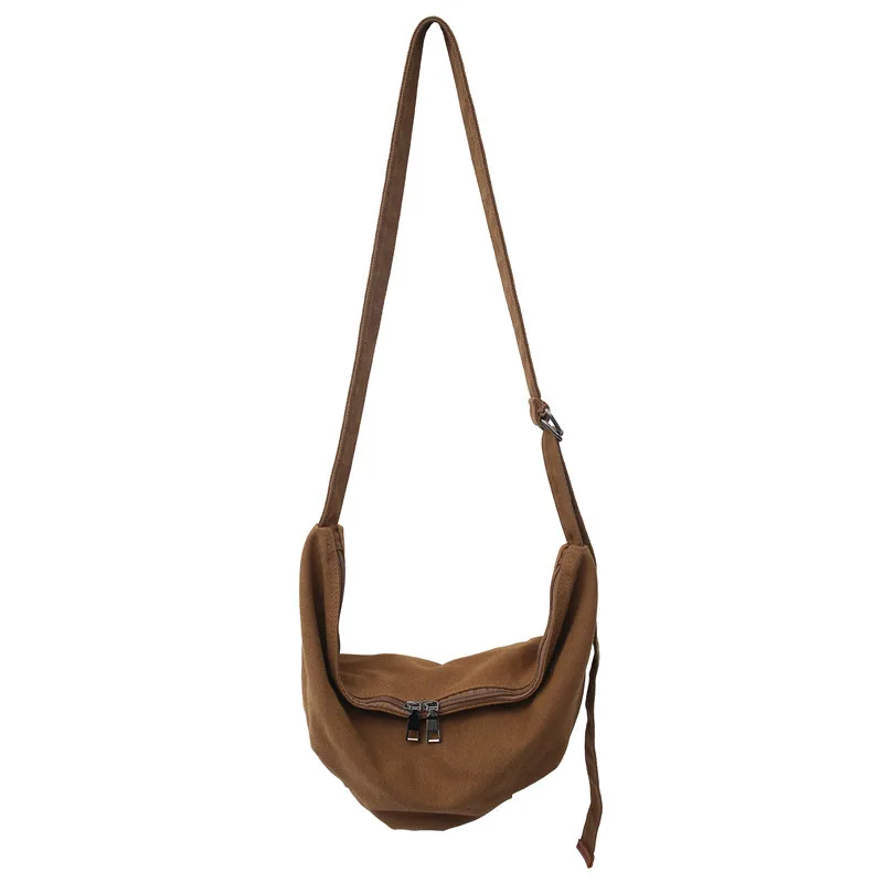 Hobos Canvas Crossbody Bag for Women Fashion Students Messenger Shoulder Bags Casual Women's Totes Female Handbag Large Capacity