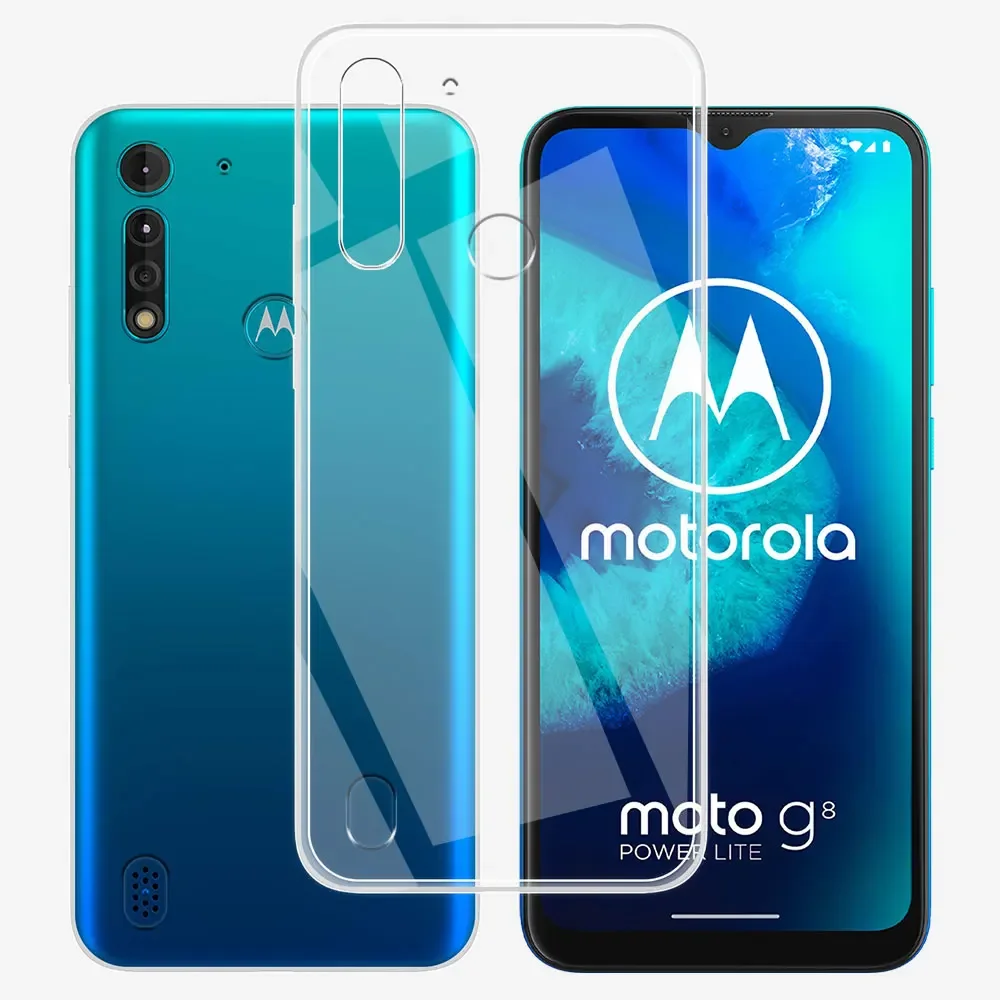 Crystal Clear Silicone Soft TPU Phone Case for Motorola Moto G8 Series