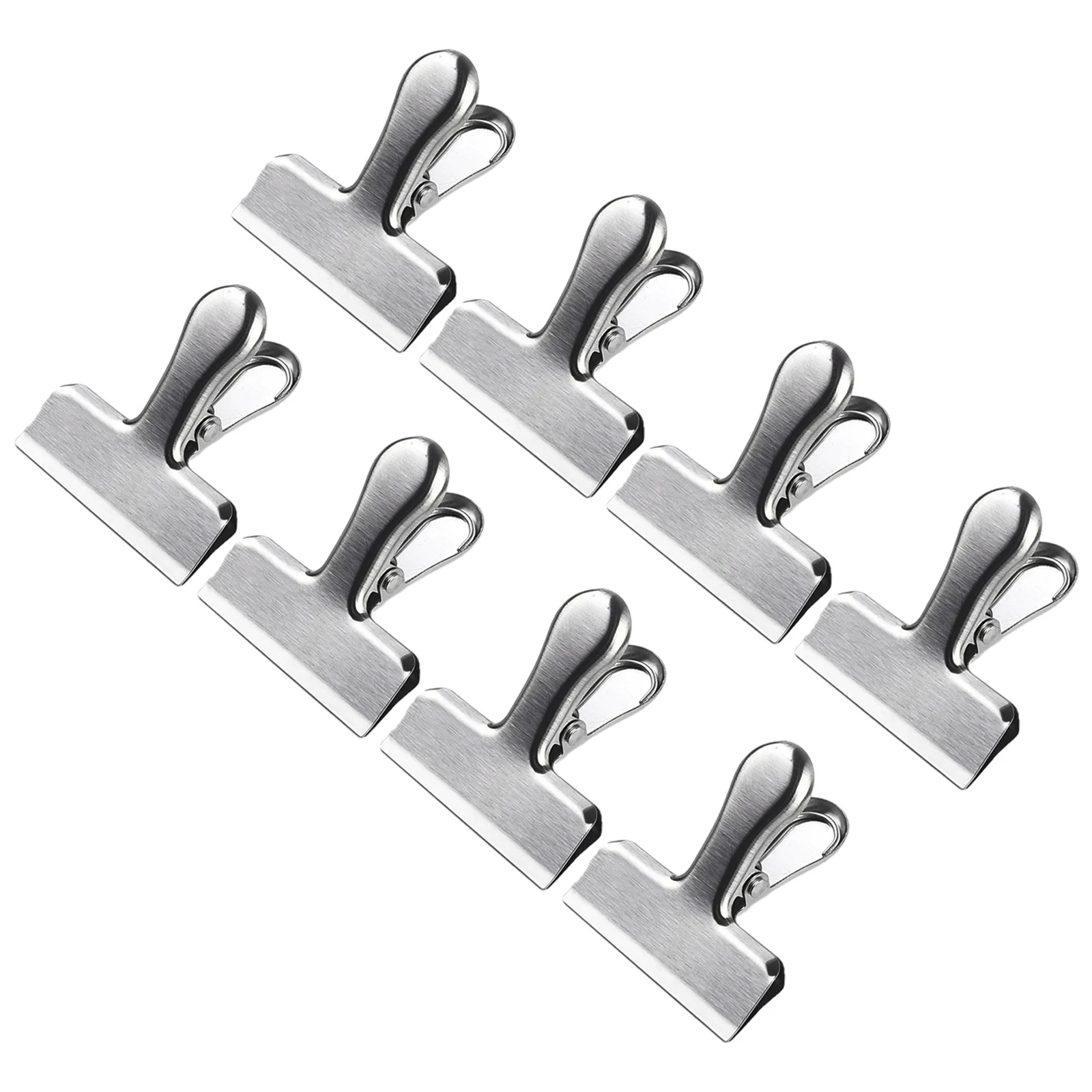 8/12Pcs Metal Potato Chip Bag Clips Stainless Steel Home Kitchen Food Snack Clips Clothes Kitchen Multifunctional