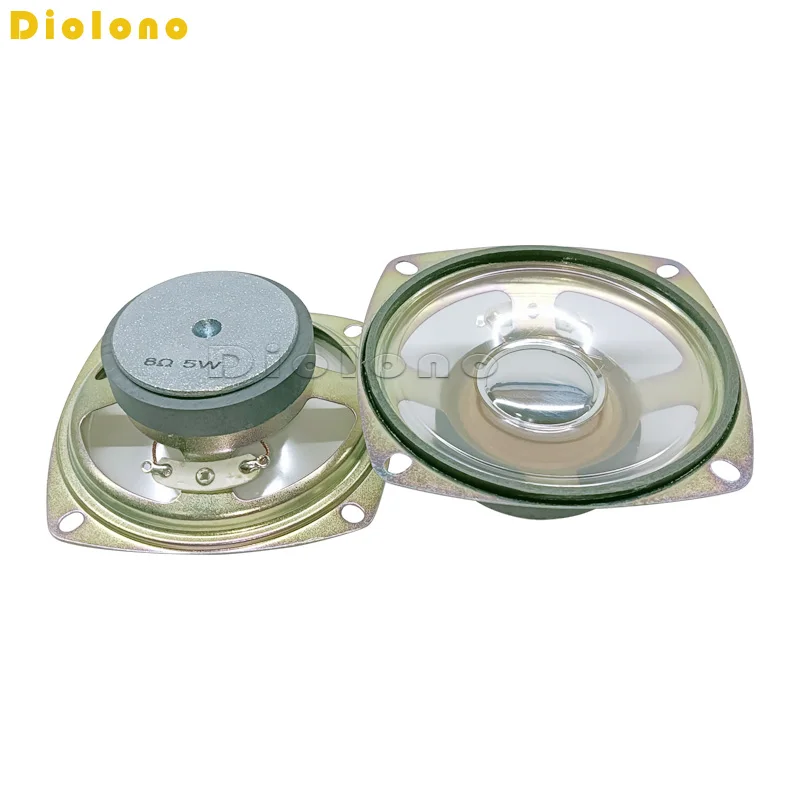 8Ohm 5W Loudspeaker 78MM 3inch Square Speaker Waterproof Clear Cone Paper Bright Cap 45MM External Magnetic Height 30MM