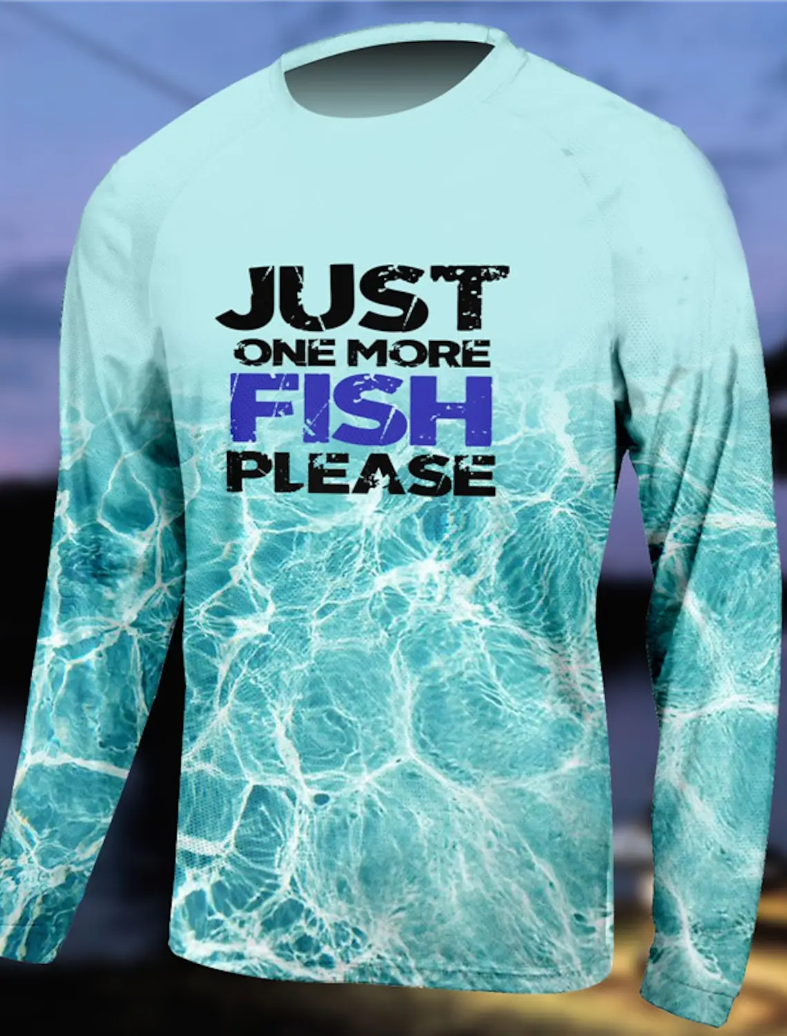 Chemise Pêche Aqua Design Homme L Manches Longues Bleu Océan