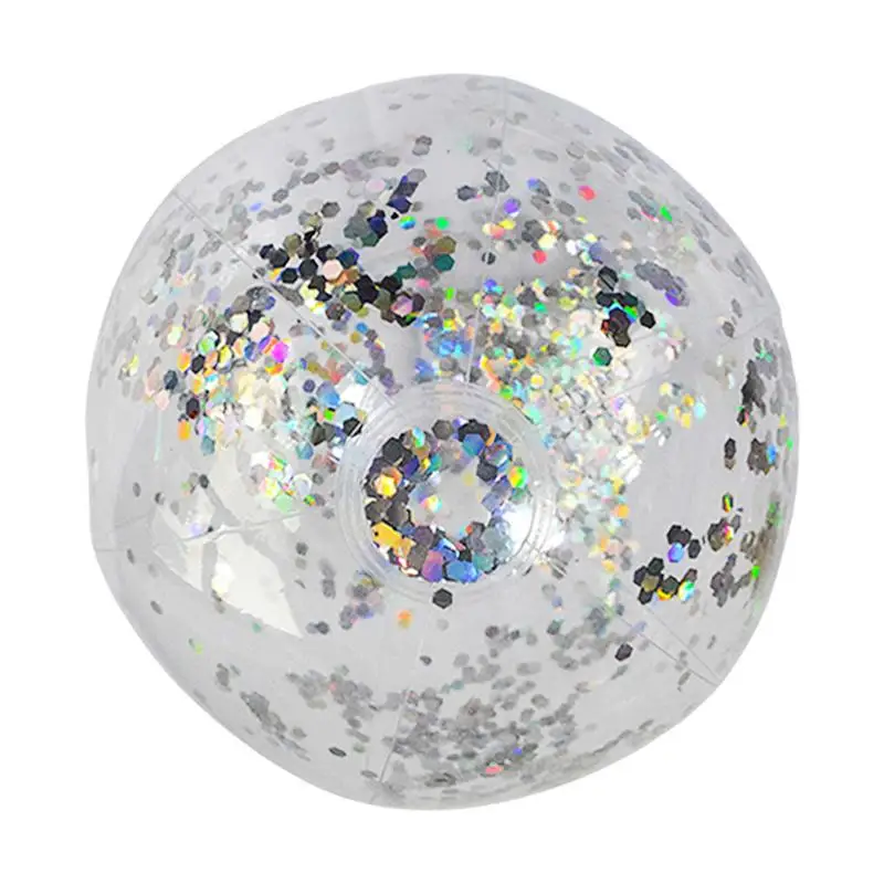 

Sequin Beach Ball Inflatable Sequin Beach Ball Creative Beach Ball With Glitter Confetti Include A Pump Fun Outdoor Play Ball