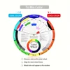 2pcs Color Matching Color Wheel, Paint Mixing Learning Guide Art Class Teaching Tool Color Wheels for Makeup Blending Board Char 4