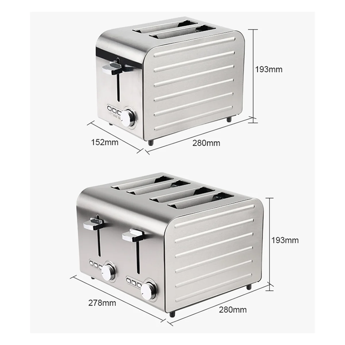 2 Slice Toaster with Auto Shut Off - Extra Wide Slots and Removable Drop-Down Crumb Tray with Cancel EU Plug 5