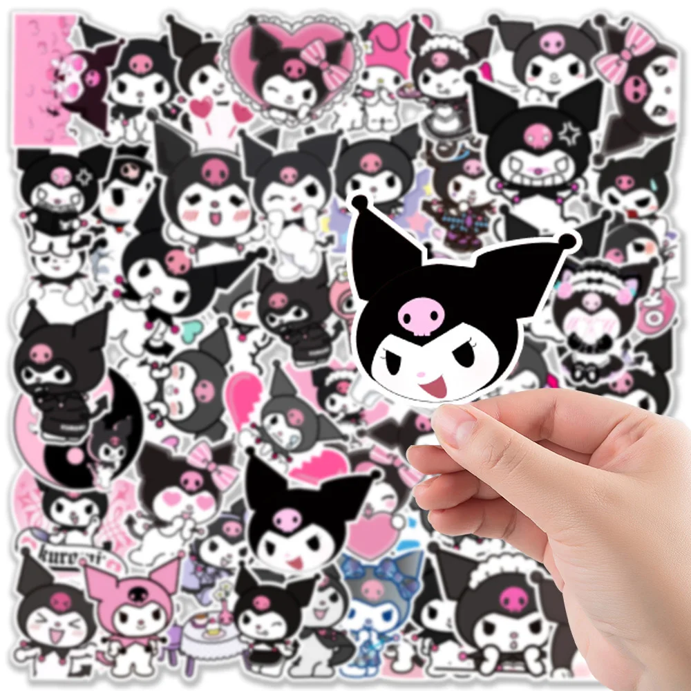 10/30/50pcs Cartoon Kuromi Stickers Kawaii Girls DIY Scrapbooking Laptop Phone Waterproof Decals Cute Aesthetic Sticker for Kids