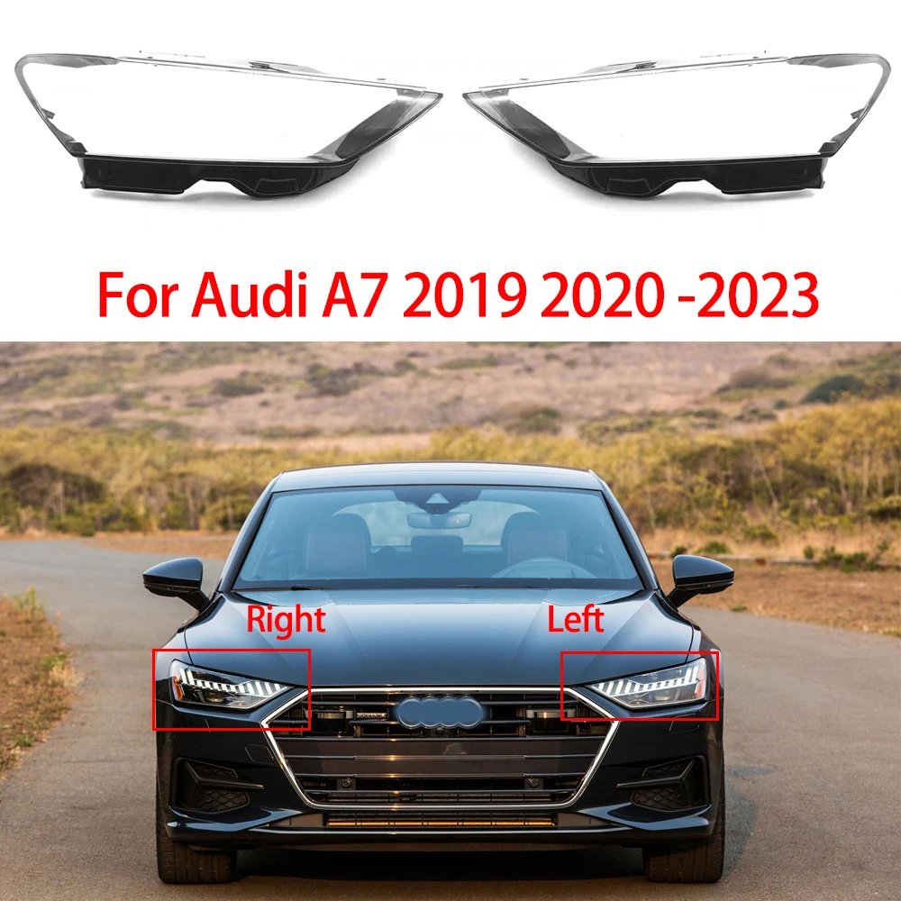 

Крышка передней фары для Audi A7 2019-2023, прозрачная стеклянная Налобная лампа, корпус лампы, объектив, автомобильные аксессуары
